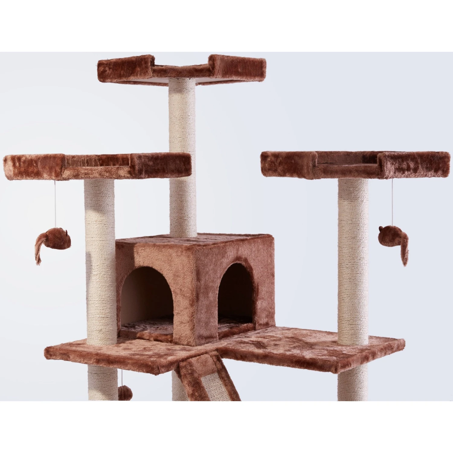 Frisco 72-in Large Base Faux Fur Cat Tree & Condo 5 Frisco 72-in Large Base Faux Fur Cat Tree & Condo - Image 3