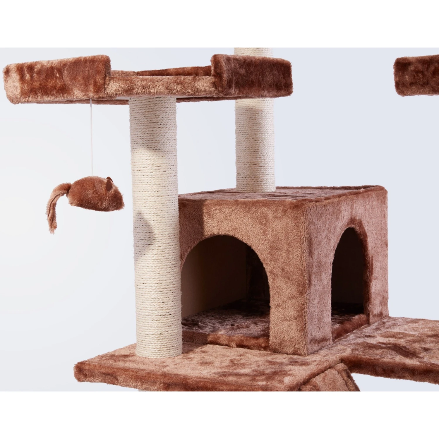 Frisco 72-in Large Base Faux Fur Cat Tree & Condo 6 Frisco 72-in Large Base Faux Fur Cat Tree & Condo - Image 4