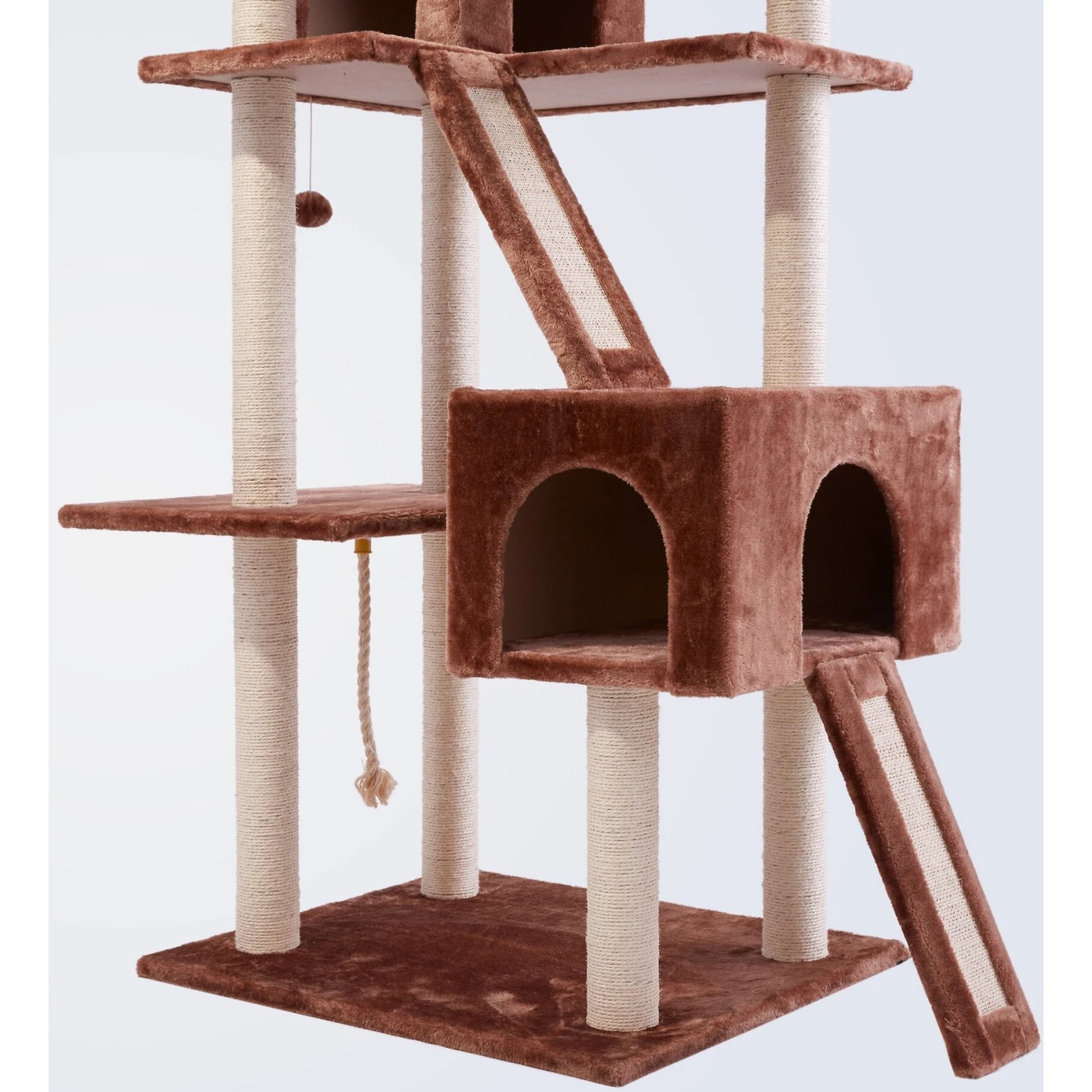 Frisco 72-in Large Base Faux Fur Cat Tree & Condo 7 Frisco 72-in Large Base Faux Fur Cat Tree & Condo - Image 5