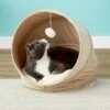 Frisco Foldable Canopy Cat Bed, Sandy Beige -Frisco 140164 MAIN. AC SS1800 V1565977028