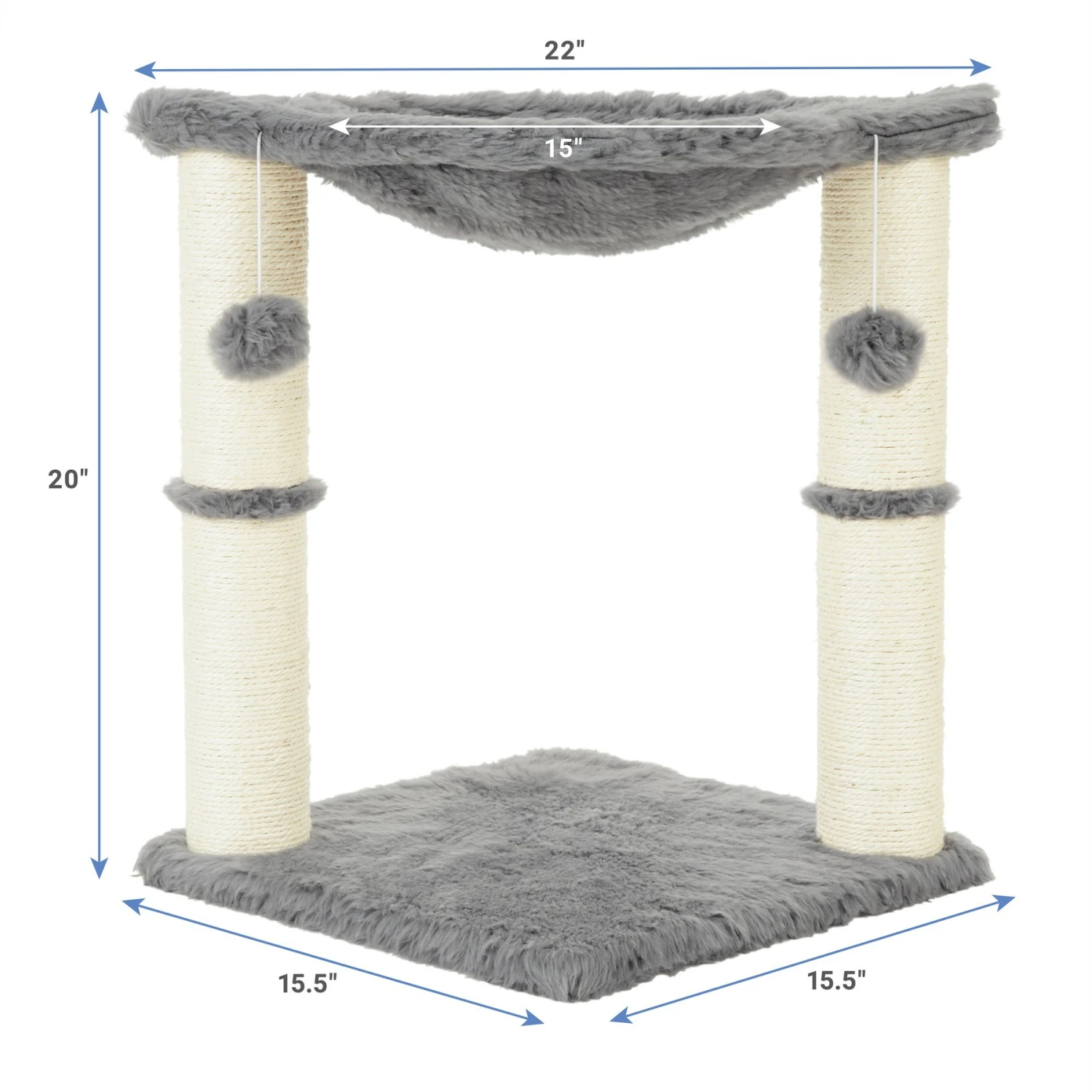 Frisco 20-in Faux Fur Cat Tree 4 Frisco 20-in Faux Fur Cat Tree - Image 2