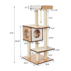 Frisco 47.5-in Modern Cat Tree & Condo -Frisco 177904 PT1. AC SS1800 V1584452074