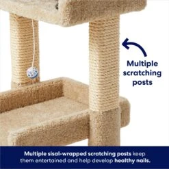 Frisco 32-in Real Carpet Wooden Cat Tree With Toy -Frisco 208920 PT3. AC SS1800 V1667228600