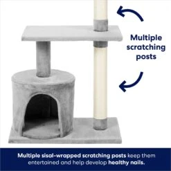 Frisco 38-in Cat Tree With Condo, Top Perch & Toy -Frisco 214377 PT3. AC SS1800 V1667227088