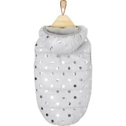 Frisco Mediumweight Silver Polka Dotted Insulated Dog & Cat Coat -Frisco 224017 PT3. AC SS1800 V1600728075
