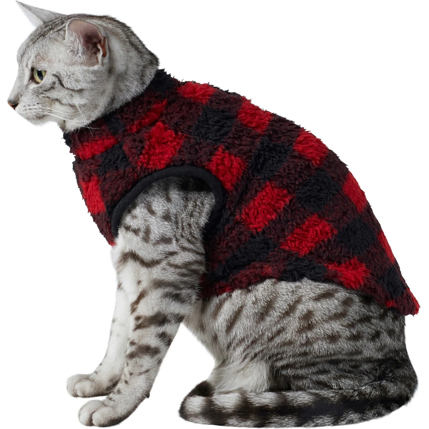 Frisco Ultra Lightweight Plaid Dog & Cat Fleece Vest 5 Frisco Ultra Lightweight Plaid Dog & Cat Fleece Vest - Image 3