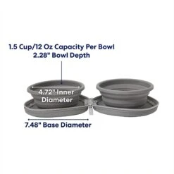 Frisco Travel Collapsible Silicone Dog & Cat Bowl -Frisco 232062 PT1. AC SS1800 V1685731992