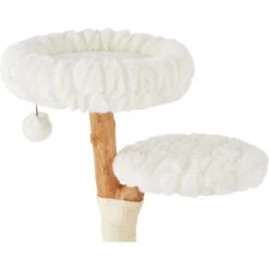 Frisco Natural Wood Modern Cat Tree With Toy, Ivory, Medium -Frisco 236561 PT3. AC SS1800 V1615987381