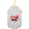 Frisco I Love Daddy Dog & Cat T-Shirt, Gray -Frisco 249263 MAIN. AC SS1800 V1624613262