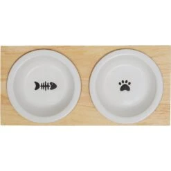 Frisco Double Elevated Cat Bowl With Wood Stand 12 Frisco Double Elevated Cat Bowl With Wood Stand -Frisco 256082 PT4. AC SS1800 V1615313792