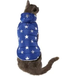 Frisco Mediumweight Metallic Star Print Insulated Dog & Cat Parka, Navy 11 Frisco Mediumweight Metallic Star Print Insulated Dog & Cat Parka, Navy -Frisco 268413 PT2. AC SS1800 V1628797317
