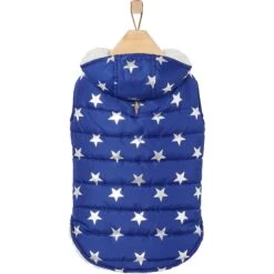 Frisco Mediumweight Metallic Star Print Insulated Dog & Cat Parka, Navy 12 Frisco Mediumweight Metallic Star Print Insulated Dog & Cat Parka, Navy -Frisco 268413 PT4. AC SS1800 V1628824388