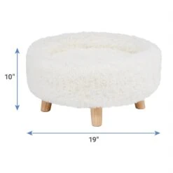 Frisco Eyelash Fur Round Elevated Cat Bed -Frisco 285211 PT1. AC SS1800 V1625077973