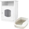 Frisco Decorative Side Table Cat Litter Box Cover & Frisco Open Top Cat Litter Box With Rim, Large -Frisco 297992 MAIN. AC SS1800 V1621294940