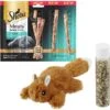 Sheba Meaty Tender Sticks Tuna Flavor Soft Adult Cat Treats & Frisco Squirrel Plush Cat Toy With Refillable Catnip -Frisco 298510 MAIN. AC SS1800 V1623195163
