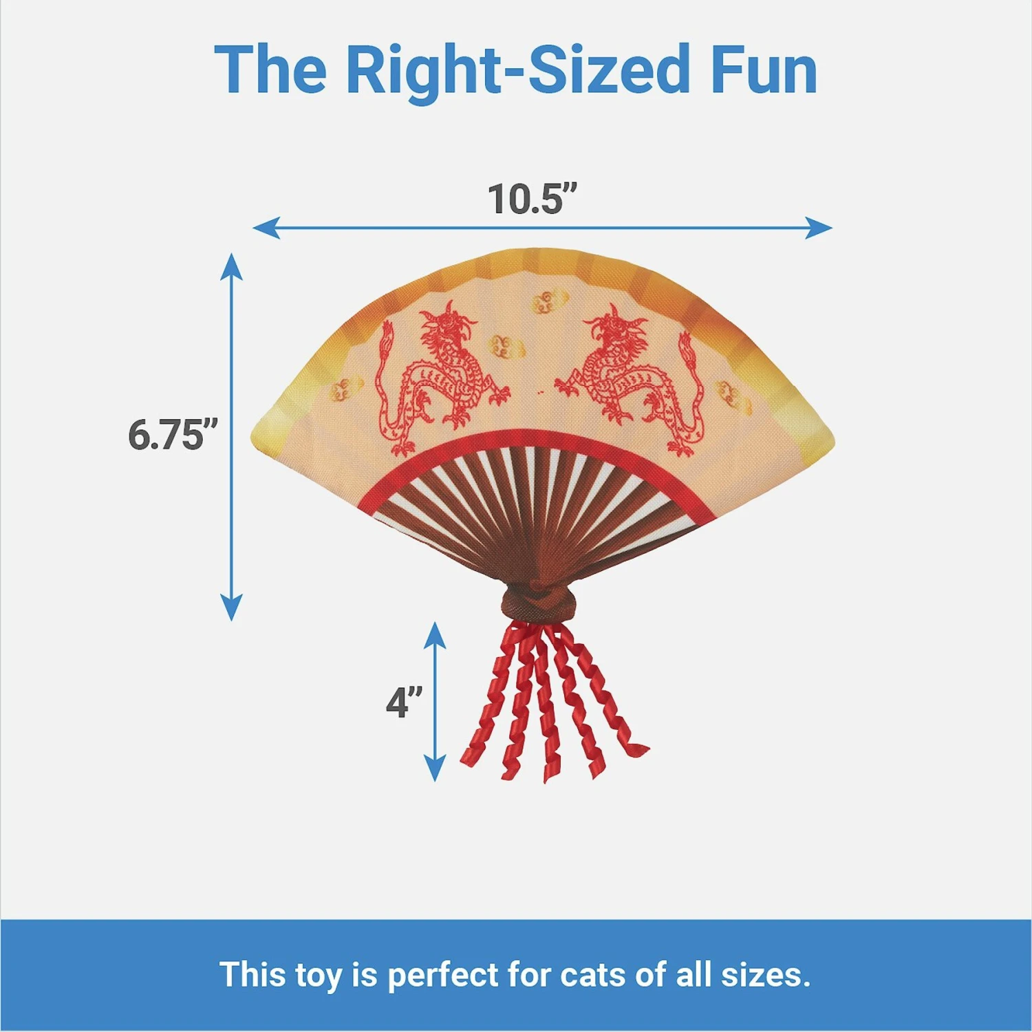 Frisco Lunar New Year Fan Plush Cat Toy With Catnip 4 Frisco Lunar New Year Fan Plush Cat Toy With Catnip - Image 2