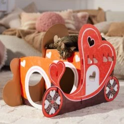 Frisco Valentine Love Carriage Cardboard Cat House, 2-Story 12 Frisco Valentine Love Carriage Cardboard Cat House, 2-Story -Frisco 301565 PT4. AC SS1800 V1701364873