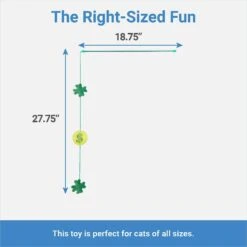 Frisco St. Patrick's Shamrock Teaser Wand Cat Toy With Catnip -Frisco 303108 PT1. AC SS1800 V1643213784