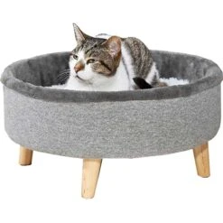 Frisco Modern Round Elevated Cat Bed & Frisco Modern Tunnel Elevated Cat Bed -Frisco 303470 PT1. AC SS1800 V1623064353