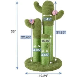 Frisco Self Warming Bolster Round Kitten Bed & Frisco Cactus Cat Scratching Post -Frisco 303576 PT5. AC SS1800 V1623056855