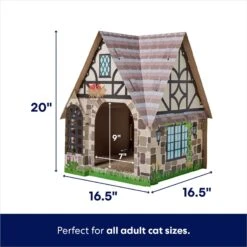Frisco Tudor House Cardboard Cat House -Frisco 308815 PT1. AC SS1800 V1696533471