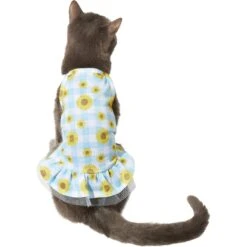 Frisco Sunflower Gingham Dog & Cat Dress -Frisco 312120 PT2. AC SS1800 V1644425858