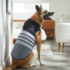Frisco Gray Striped Dog & Cat Hoodie 15 Frisco Gray Striped Dog & Cat Hoodie -Frisco 317305 PT8. AC SS1800 V1646437959