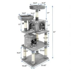 Frisco 61-in Faux Fur Cat Tree & Condo & Frisco 38-in Cat Tree With Condo, Top Perch & Toy 13 Frisco 61-in Faux Fur Cat Tree & Condo & Frisco 38-in Cat Tree With Condo, Top Perch & Toy -Frisco 318964 PT2. AC SS1800 V1630367789