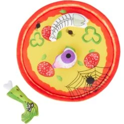 Frisco Halloween Spooky Pizza Interactive Plush Cat Toy With Catnip