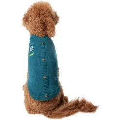 Frisco Teal Button Down Dog & Cat Sweater -Frisco 353580 PT2. AC SS1800 V1659006937