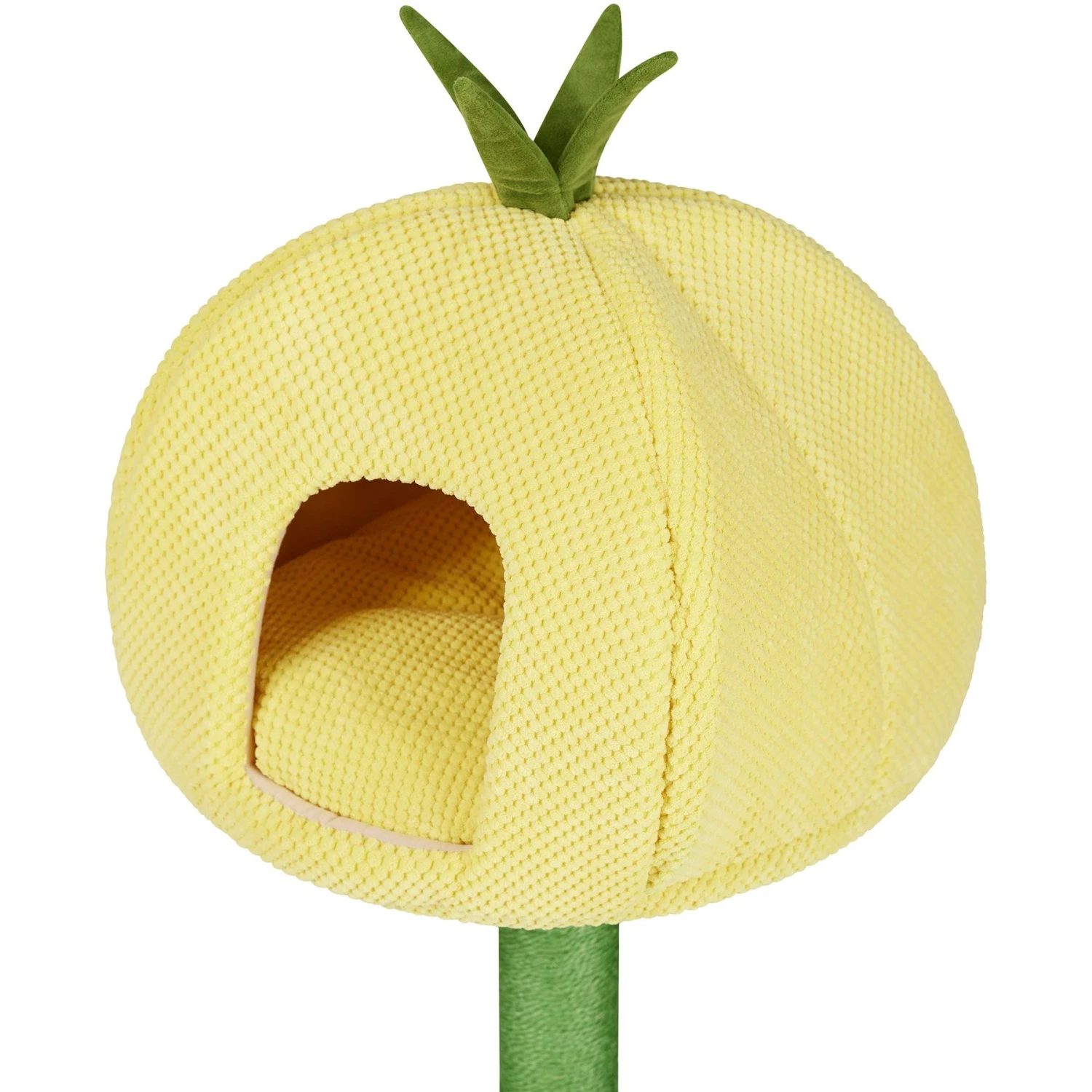 Frisco Pineapple 33.5" Plush Cat Scratching Post And Condo 5 Frisco Pineapple 33.5" Plush Cat Scratching Post And Condo - Image 3