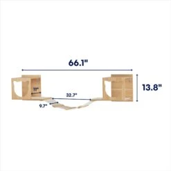 Frisco Cat Silhouette With Bridge Wall Mounted Cat Wall Shelves -Frisco 373441 PT1. AC SS1800 V1673462109