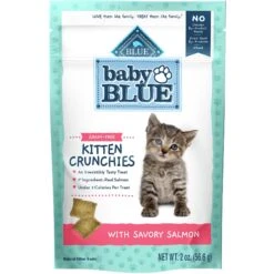 Blue Buffalo Baby Blue Savory Salmon Kitten Treats, 2-oz Bag & Frisco Bird With Feathers Teaser Wand Cat Toy With Catnip -Frisco 501918 PT1. AC SS1800 V1648516021