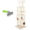 Frisco 71-in Faux Fur Cat Tree & Condo & Frisco Deshedding Dog & Cat Brush -Frisco 660294 MAIN. AC SS1800 V1666839050
