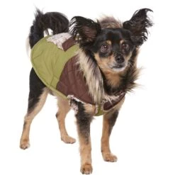 Frisco Heavy Weight 2-Tone Sherpa Lined Hybrid Quilted Dog & Cat Parka -Frisco 718038 PT2. AC SS1800 V1703184683