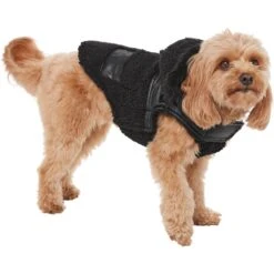 Frisco Medium Weight Faux Leather Dog & Cat Parka With Faux Fur Trimmed Hood, Black 12 Frisco Medium Weight Faux Leather Dog & Cat Parka With Faux Fur Trimmed Hood, Black -Frisco 719798 PT2. AC SS1800 V1703184628