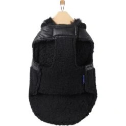 Frisco Medium Weight Faux Leather Dog & Cat Parka With Faux Fur Trimmed Hood, Black 14 Frisco Medium Weight Faux Leather Dog & Cat Parka With Faux Fur Trimmed Hood, Black -Frisco 719798 PT4. AC SS1800 V1692978852