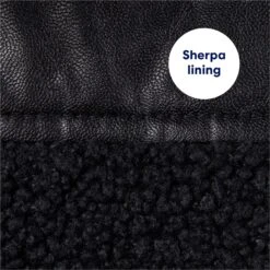 Frisco Medium Weight Faux Leather Dog & Cat Parka With Faux Fur Trimmed Hood, Black 15 Frisco Medium Weight Faux Leather Dog & Cat Parka With Faux Fur Trimmed Hood, Black -Frisco 719798 PT5. AC SS1800 V1692213078