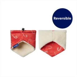 Frisco Reversible Candy Cane Cozy Knit Faux Fur Dog & Cat Pullover Bandana, 1 Count -Frisco 745294 PT4. AC SS1800 V1695047183