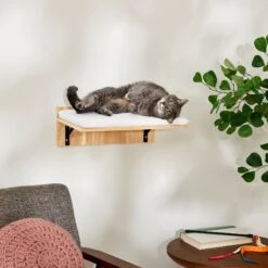 Frisco Cushioned Wall Mounted Cat Wall Shelf & Frisco Cat Silhouette With Bridge Wall Mounted Cat Wall Shelves -Frisco 785550 PT1. AC SS1800 V1677600278