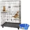 Frisco Collapsible Wire Cat Cage Playpen & Van Ness High Side Corner Cat Litter Pan, Blue -Frisco 933382 MAIN. AC SS1800 V1692304957