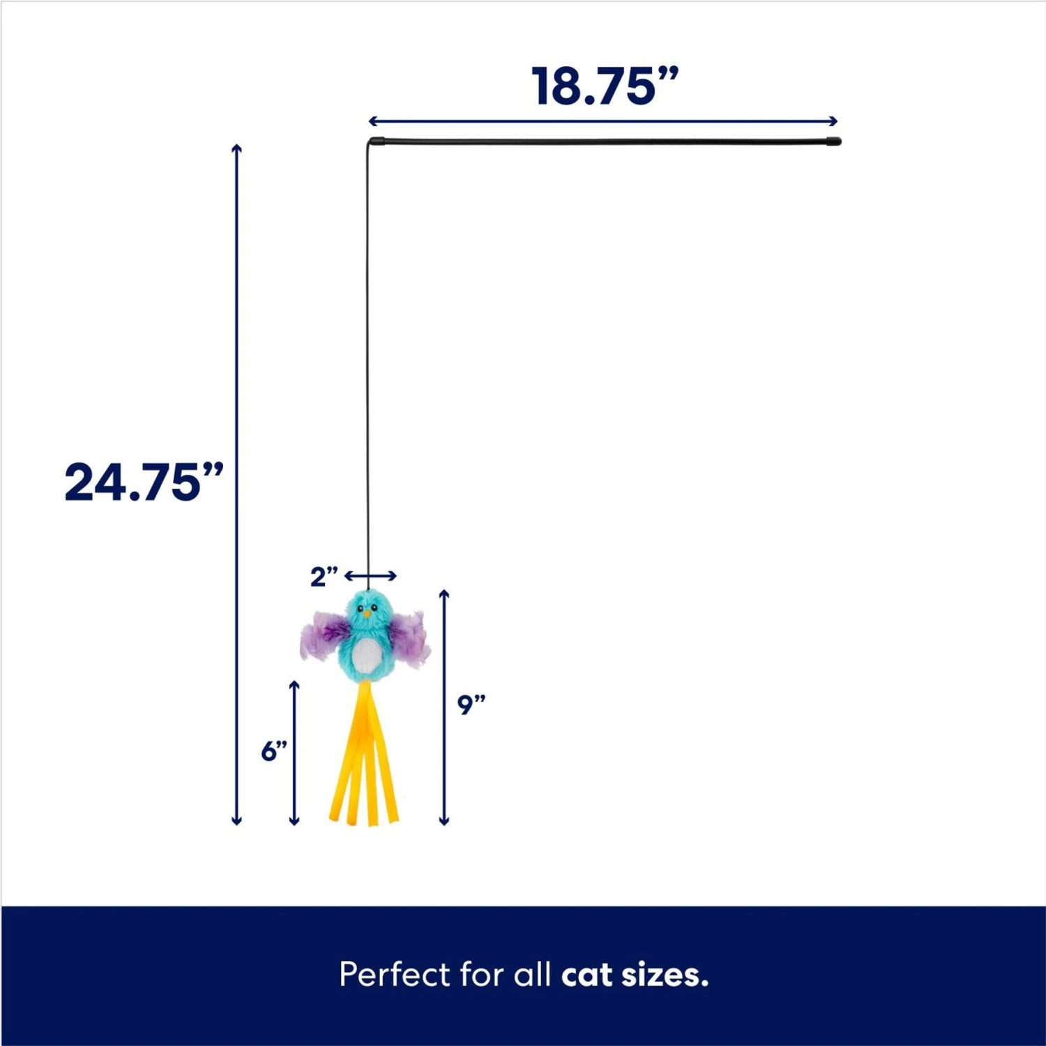 Frisco Colorful Springs Cat Toy & Frisco Bird With Feathers Teaser Wand Cat Toy With Catnip 8 Frisco Colorful Springs Cat Toy & Frisco Bird With Feathers Teaser Wand Cat Toy With Catnip - Image 7