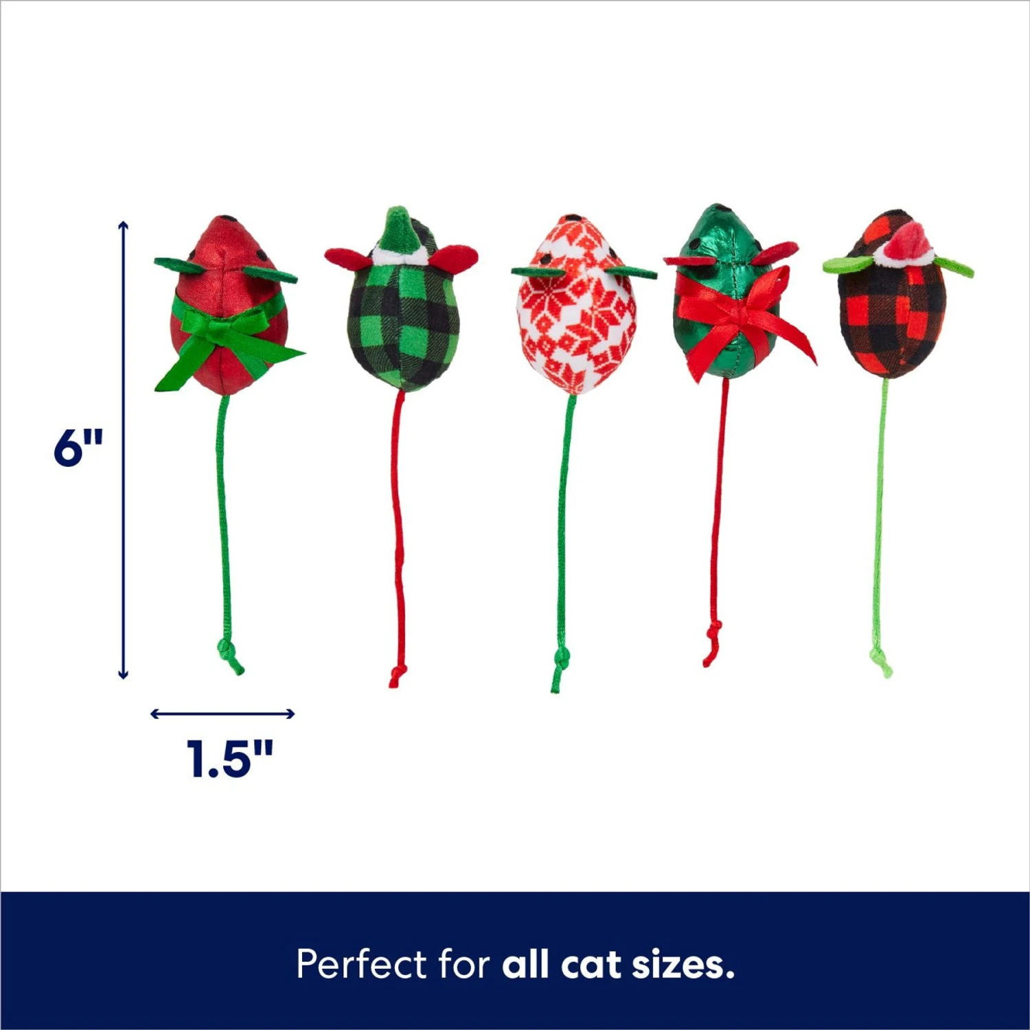 Frisco Holiday Santa Hat & Mistletoe Cat Tracks Cat Toy & Frisco Holiday Mice Cat Toy With Catnip, 5 Count 8 Frisco Holiday Santa Hat & Mistletoe Cat Tracks Cat Toy & Frisco Holiday Mice Cat Toy With Catnip, 5 Count - Image 7